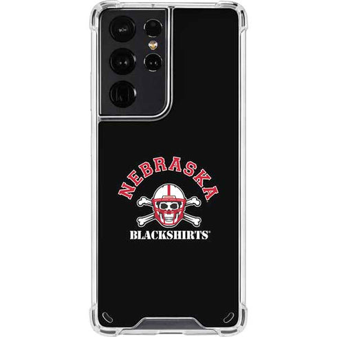 University of Nebraska Blackshirts Galaxy S21 Ultra 5G Clear Case